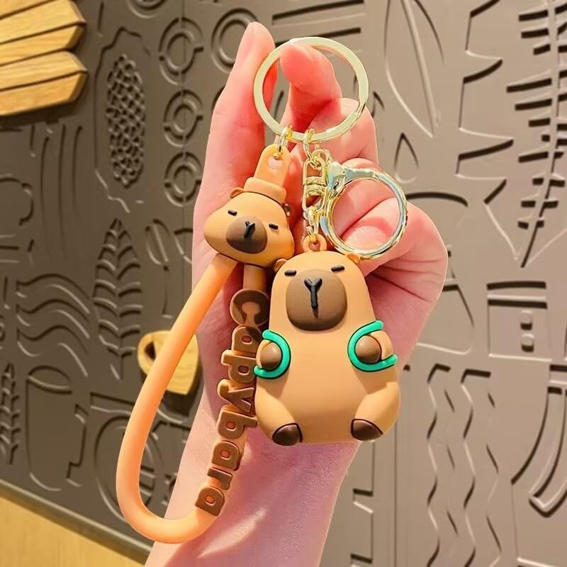 [LeChengMM] Super Cute Idea Funny Capybara Keychain Keychain Bag Pendant