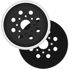 2Pcs Sander Pad Compatible with ROS10/ROS20/ROS20VS 5inch Premium Sander Backing Pad with 8 Holes Durable Hook and Loop Replacement Orbital Sanding Pad for Grinding PoUYWH(silver)