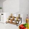 NEETBU 4-Tier Wooden Display Riser Shelf Stand for, Makeup, Cupcake,