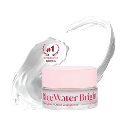 The Face Shop Rice Water Bright - Crema Facial Vegana Coreana de Agua de Arroz | Hidratante Iluminadora y Uniforme | K-Beauty para Efecto Piel de Vidr