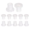 sourcing map 12pcs Flanged Sleeve Bearings 5mm ID 6.6mm OD 8.1mm Length Nylon Bushings, White