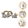 BIUDECO Wooden Letter Adornment Wedding Photo Prop Ornament for Aesthetic
