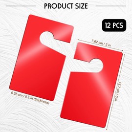 12 Pieces Parking Permit Hang Tag Blank DIY Passes 3 x 5 Inches Weatherproof Rearview Mirror Hanging Pass for Employee Resident Car Lot Enterprises Office and More (Red)