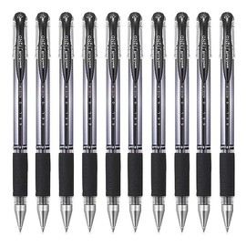 uni-ball UM-151 Signo Gel Grip Rollerball Pen - 0.7mm - Black Ink (10)