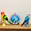 Gulf Coast Laser Graphics Parakeet 3 aka Budgerigar Stained Glass