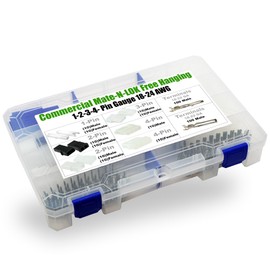 300PCS (1,2,3,4 Pin) 15A, 250/VAC/VDC Male & Female White Connector w/Terminals fit Commercial Mate-N-LOK