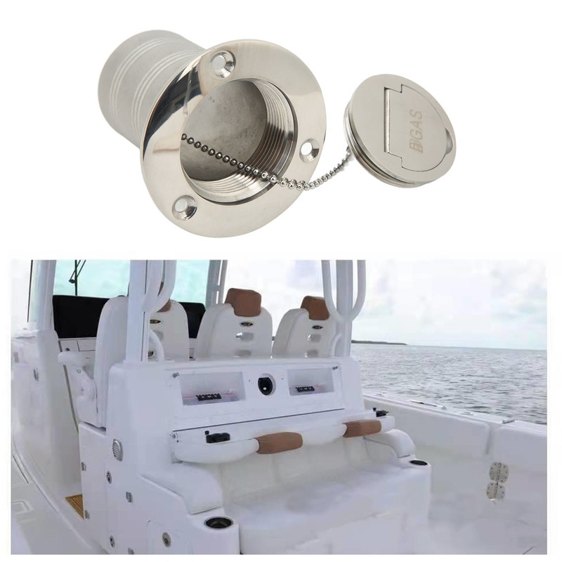 Boat Filler Right Angle Clamshell 316 Stainless Steel Hardware for