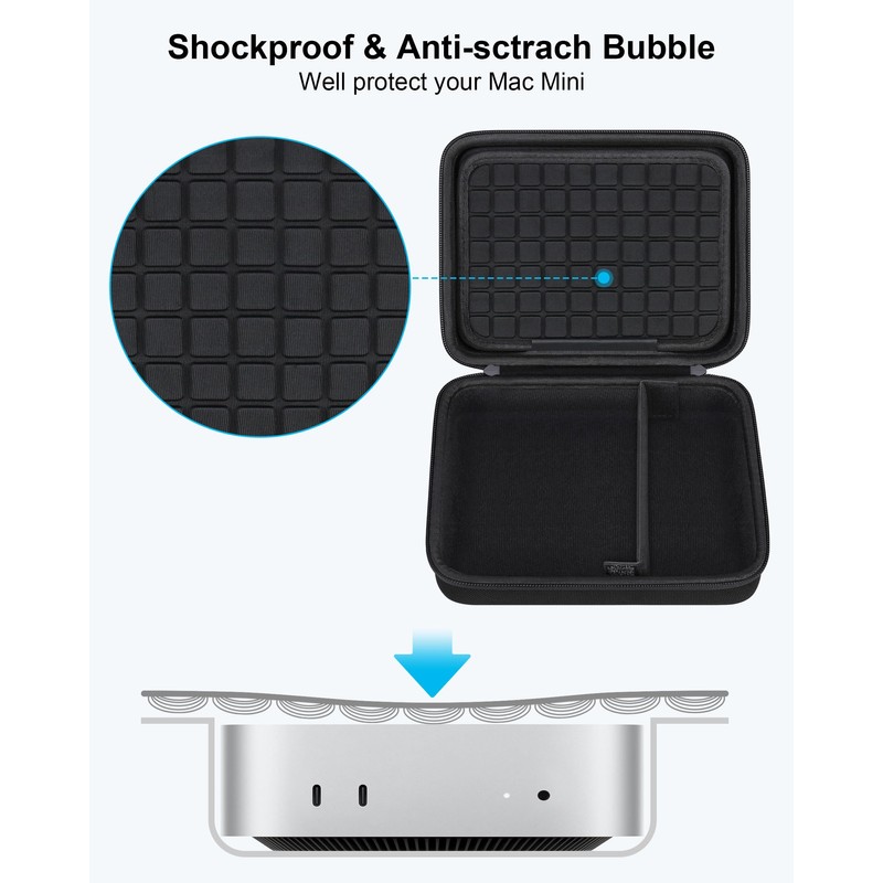 Lacdo Hard Mac Mini Carrying Case for Apple 2024 Mac