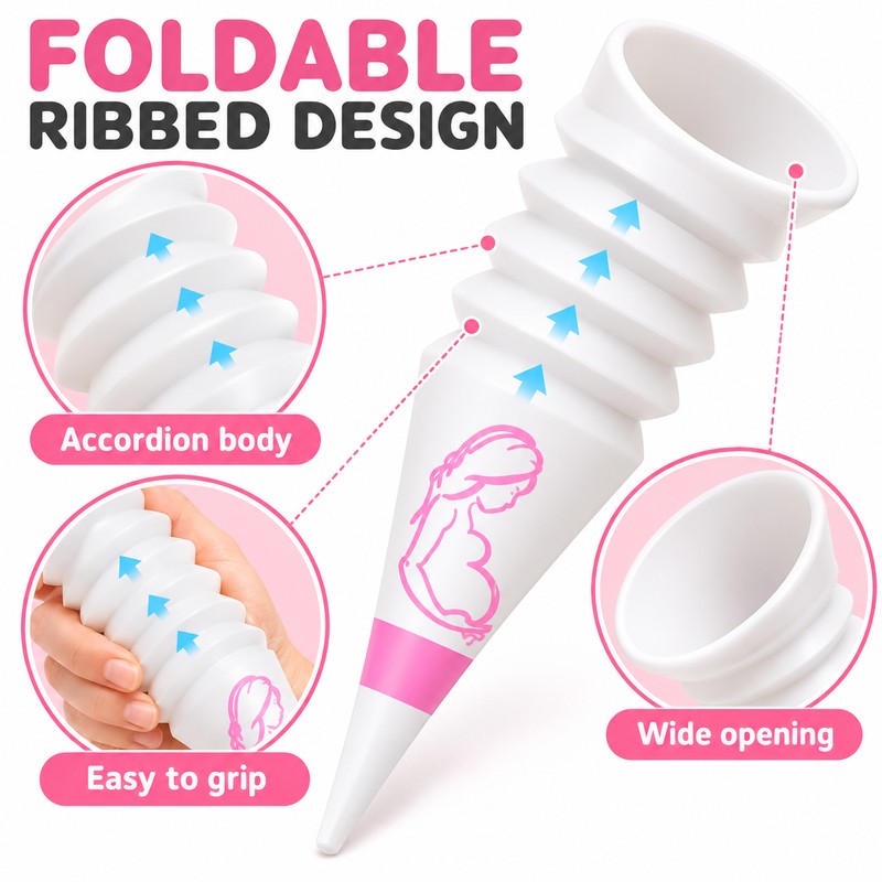 Disposable Female Urination Device 12/24 Pack, Portable Foldable Stand Up