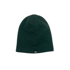 Avalanche Unisex Mens/Women's Fitted Cold Weather Hat, Breathable Lightweight Solid/Striped Reversible Stretch Knit Beanie Hat Dark Green/Striped OS