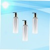 Beavorty 3pcs Refillable Pet Emulsion Bottle Press Pump Lightweight Leakproof