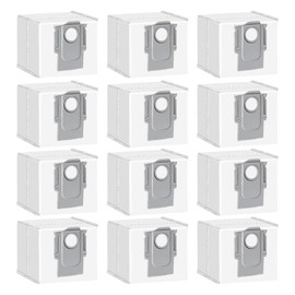 Neutop Replacement Dust Bags Compatible with Roborock S8, S8+, S8 Pro Ultra, S7 MaxV Ultra, S7 Pro Ultra, S7 Max Ultra, Q5, Q5+, Q5 Pro+, Q7, Q7+, Q7 Max, Q7 Max+, Q8 Max+, Robot Vacuums, 12-Pack