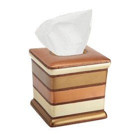 Resin Tissue Box Cover for Modern Home Decor - Minimalist Square Tissue Box Holder for Guest Room, Bedroom, Bathroom, Tabletop & Office - Durable and Aesthetic Tissue Holder, Contempo