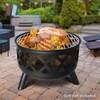 Red Mountain Valley 37" Outdoor Fire Pit – 2-in-1 Metal