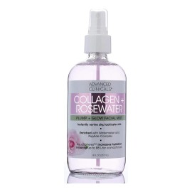 Agua de Rosas Advanced Clinicals Humectante Facial 237ml Día Todo Tipo de Piel