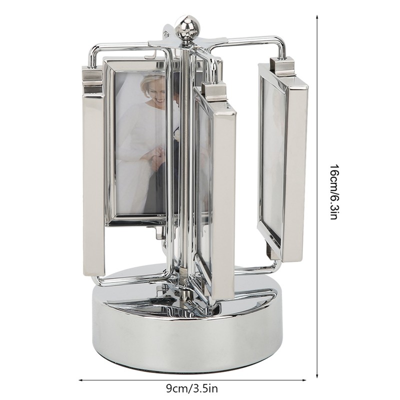 Rotating Music Box Photo Picture Frame Home Living Room Bedroom