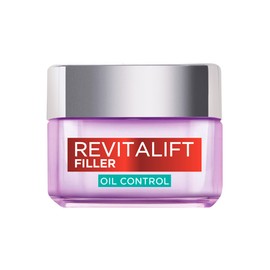 L'Oréal Paris Revitalift Filler Anti-Shine Cream for Combination and Oily Skin, for Combination and Oily Skin, with Hyaluronic Acid and Salicylic Acid, Revitalift Filler