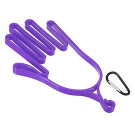 PATIKIL Golf Gloves Stretcher, Plastic Keeper Support Rack Holder Dryer Hanger Frame with Hanging Hooks for Sports Gloves Maintenance, Purple
