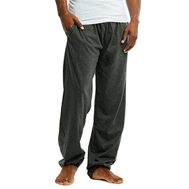 CYZ Comfortable Jersey Cotton Knit Pajama Lounge Sleep Pants -Charcoal-S
