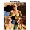 Appassal Retro Oval Sunglasses for Women Trendy Classic Shades Y2k