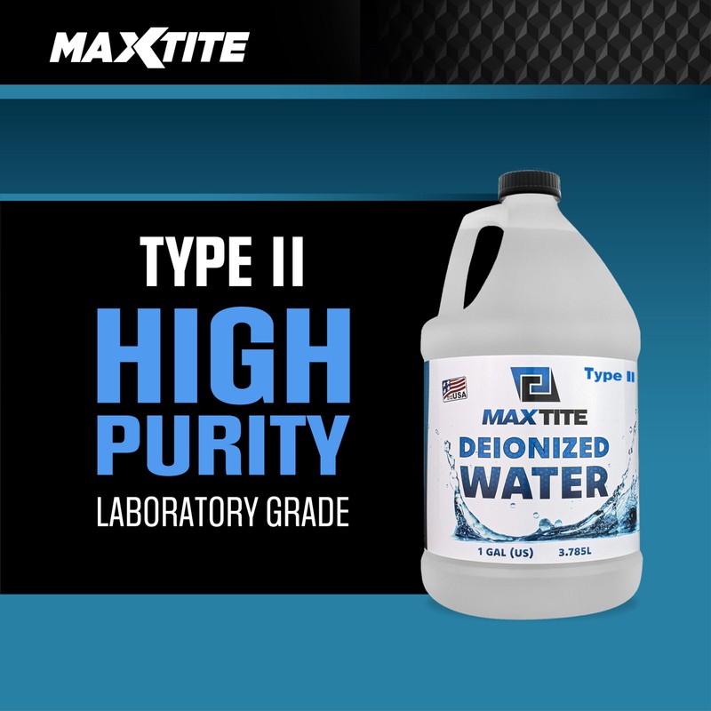 MAXTITE Type II Deionized Water - ASTM/ACS Certified Laboratory Grade