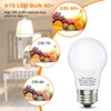 MorningLight 4 Pack A15 Light Bulbs 60 Watt Equivalent, Soft