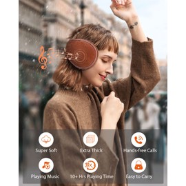 MUSICOZY Bluetooth Ear Muffs for Winter Women Men Kids Girls, Ear Warmers Wireless EarMuffs Headphones