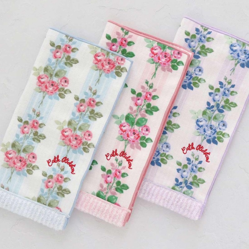 Cath Kidston 001360-0001-01 DECK STRIPE ROSE Front Gauze Front Towel