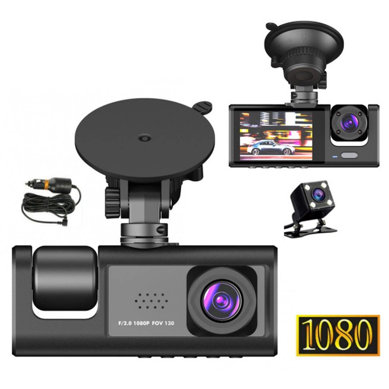 Dash Camera 1080P High Definition Image Large Wide Angle Three
