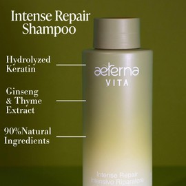 Aeterna VITA Intense Repair Keratin Shampoo for Dry Damaged Hair | Thyme, Ginseng Root Extract | Color-Safe - 250 ml