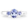 Bonyak Jewelry Genuine Oval Tanzanite Ring in Sterling Silver -