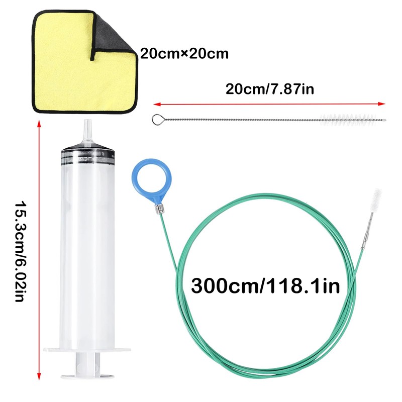 Sunroof Drain Cleaning Tool Extra Thick Drain Brush with Stronger