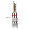 2 Pairs BFA Banana Plug 4mm Gold Plated Brass Serrated