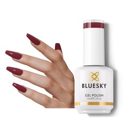 BLUESKY Red Gel Nail Polish Long Lasting Soak Off Gel Polish| Vegan&Cruelty-Free|Professional Salon Quality for Home DIY Manicure|Multiple Colors Nail Lamp Needed 0.5 Fl Oz CS09P