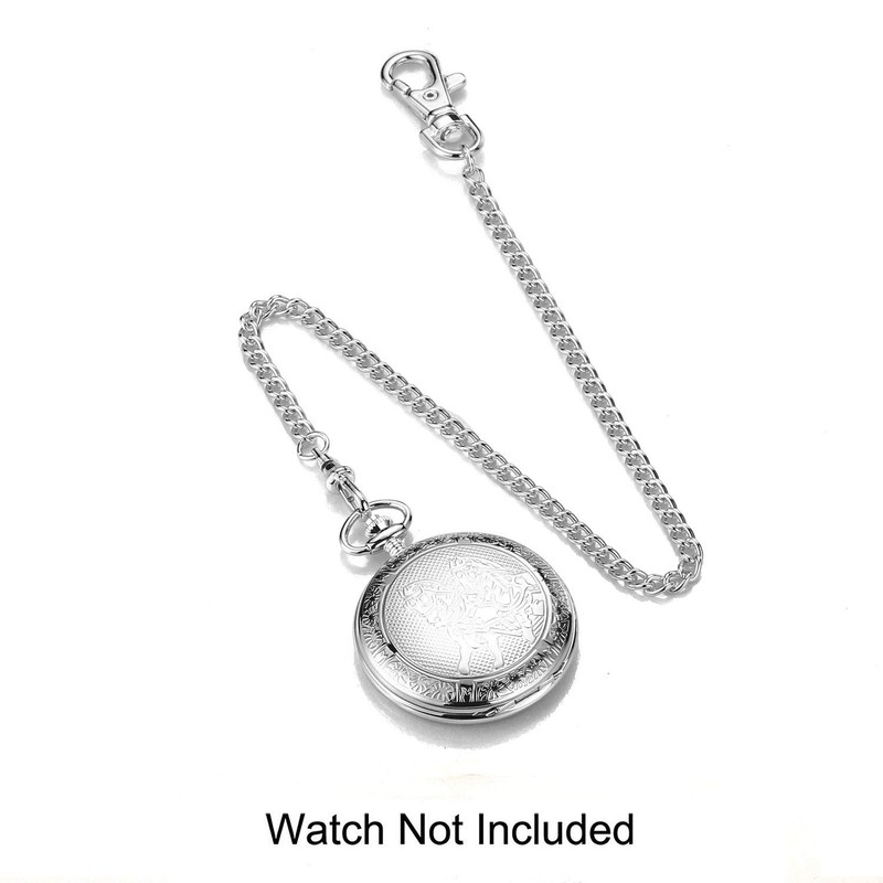 BOSHIYA Reloj de bolsillo Albert, cadena de chaleco clásico de