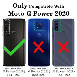 Yiakeng for Moto G Power 2020 Case, Moto G Power Case with Screen Protector, Military Grade Protective Cases with Ring for Moto G Power 2020 (Black)