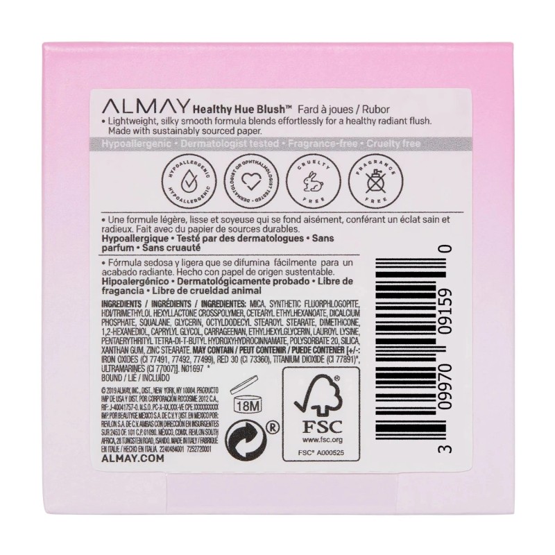 Almay 2 x Almay Healthy Hue Blush Hypoallergenic 300 Pink