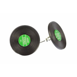 Miniblings LP VINYL DJ Record Music Stud Earrings Green Plug