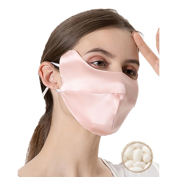 VICHERIA Silk Mask, UV Protection, 100% Silk, UPF50, Nose Nostrils,