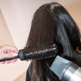 Olivia Garden Expert Blowout Speed Black Label - Matte Black - 45 - Ceramic Round Brush with Extra Long Barrel for 25% Faster Blowouts