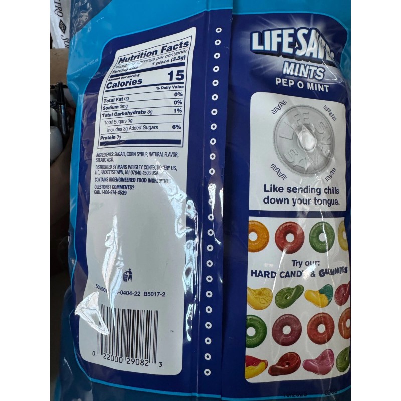 Life Savers Pep-O-Mint Breath Mint Bulk Hard Candy Bag 53.95