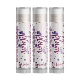 Delight Naturals Plum Lip Balm - Set of Three