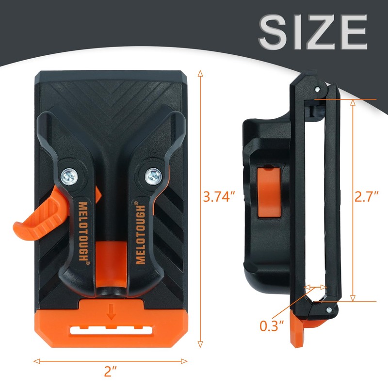 MELOTOGH 3 Pack Quick Release Belt Clip for Pouch,Drill Holster,Easily