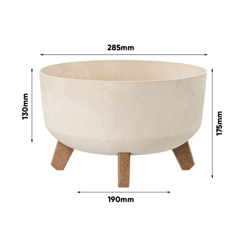 Prosperplast DGRL300LE Flower Pot with Feet - 17.5 x Diameter