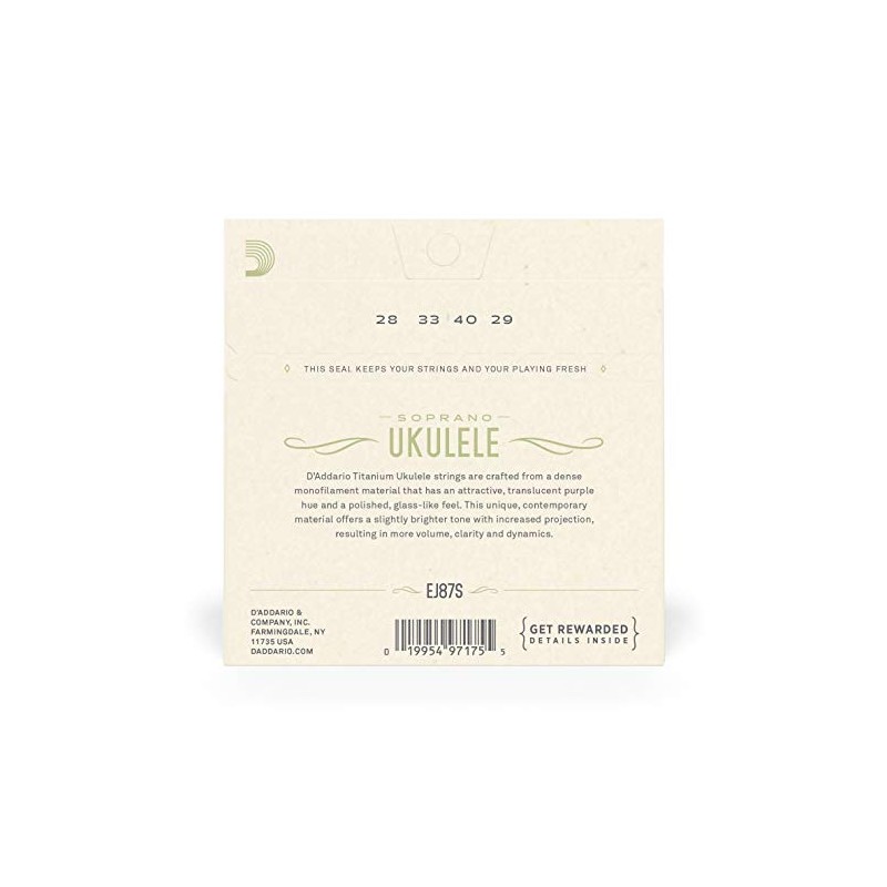 D'Addario | Pro-Arté | Cuerdas para Ukulele | 4 Cuerdas