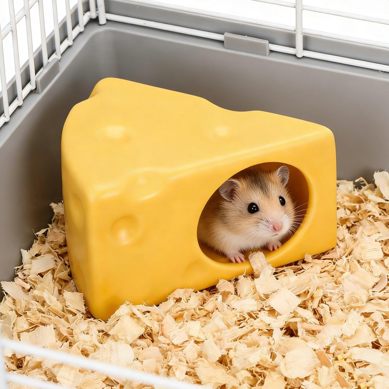 LIOOBO Hamster Hideaway Ceramic Cheese Mold Pet Bed Cooling Effect