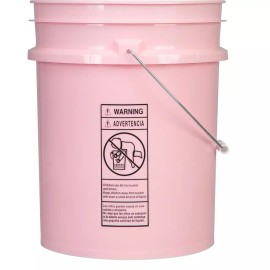House Naturals 5 Gallon Pink Food Grade BPA Free Bucket Pail container - (Pack of 3) Made in US