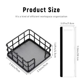 RETON Sticky Note Holder for Desk, 1 PCS Black Sticky Notes Holder with 2 PCS Computer Monitor Memo Board for Office, Sticky Note Dispenser for Desk Office Accessories Desktop Message