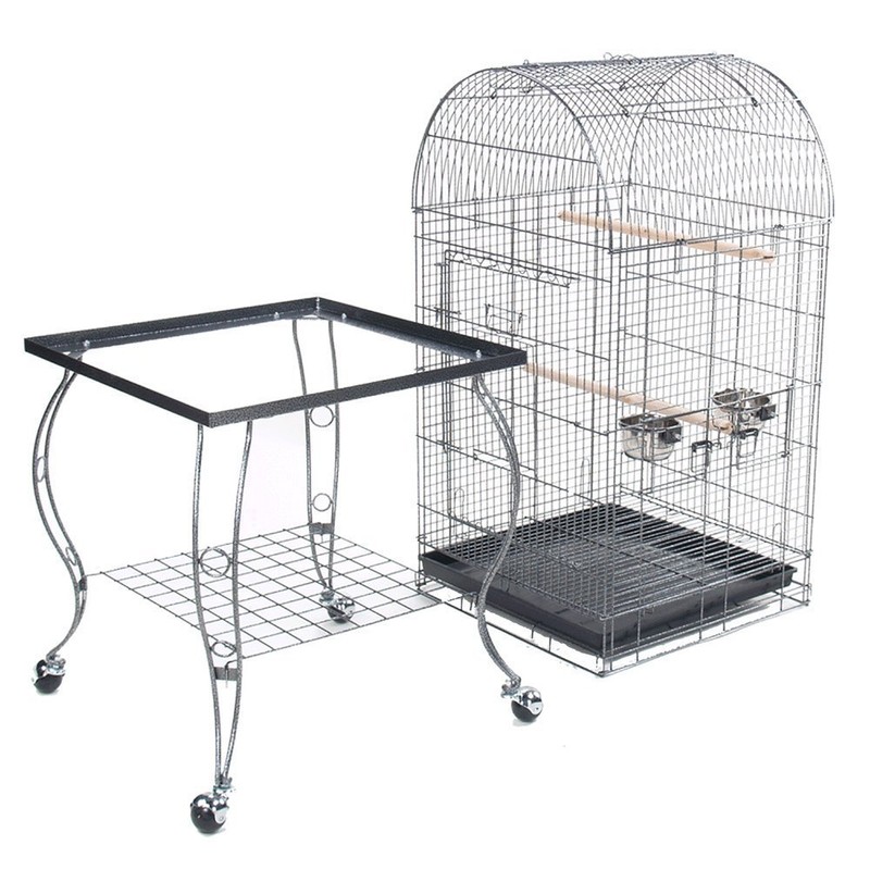 Mcage New 20-Inch Open Play Top Parrot Cage with Stainless