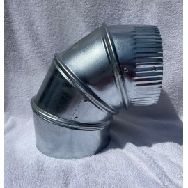 Unbranded New 5" 90° GALVANIZED 26 GAUGE adjustable Sheet Metal Elbow Duct